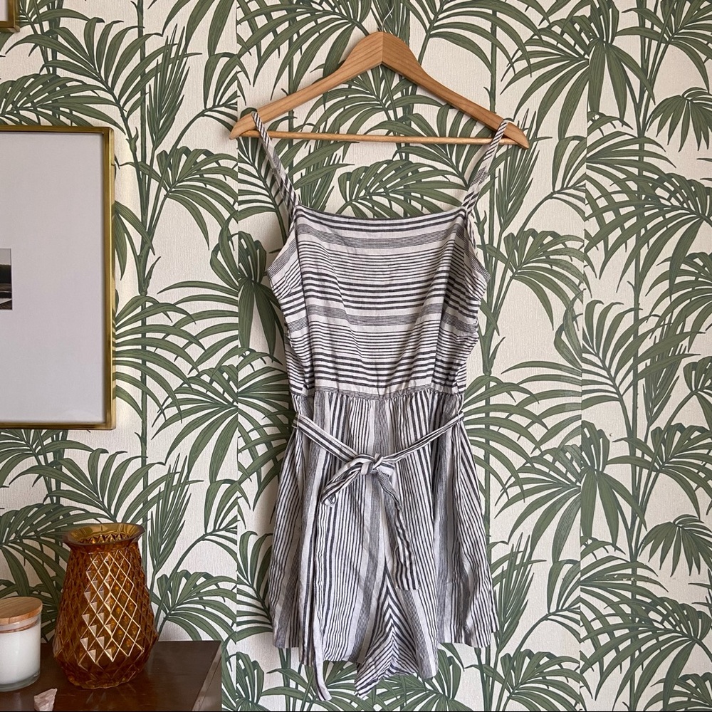 Cynthia Rowley Linen Stripe Romper